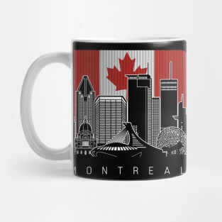 Montreal Canada Skyline Canadian Flag Mug